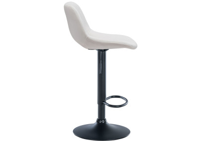 Lot de 2 tabourets de bar Camden en velours noir et crème
