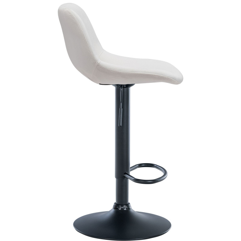 Lot de 2 tabourets de bar Camden en velours noir crème
