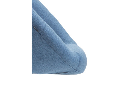 Tabouret de bar London V2, tissu, bleu chromé