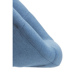 Tabouret de bar London V2 en tissu chromé bleu