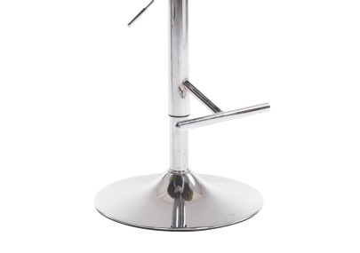 Tabouret de bar London V2, tissu, bleu chromé