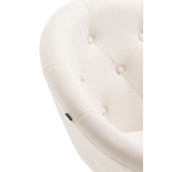 Sgabello da bar London V2 tessuto cromato crema