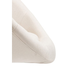 Tabouret de bar London V2 en tissu chromé crème