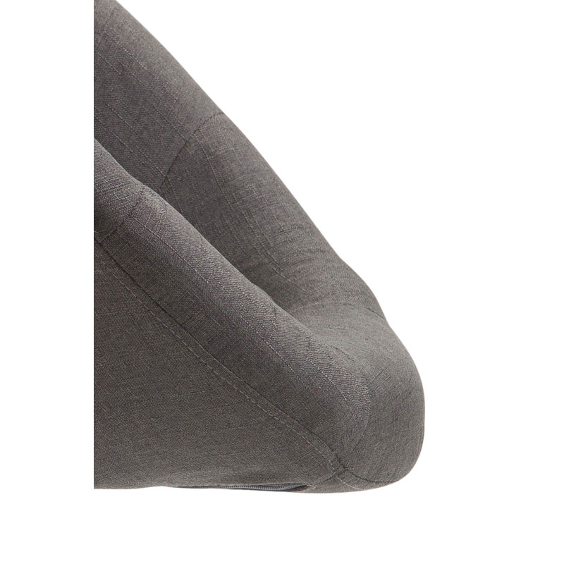 Sgabello da bar London V2, tessuto, cromato, grigio scuro