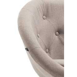 Tabouret de bar London V2 en tissu chromé taupe