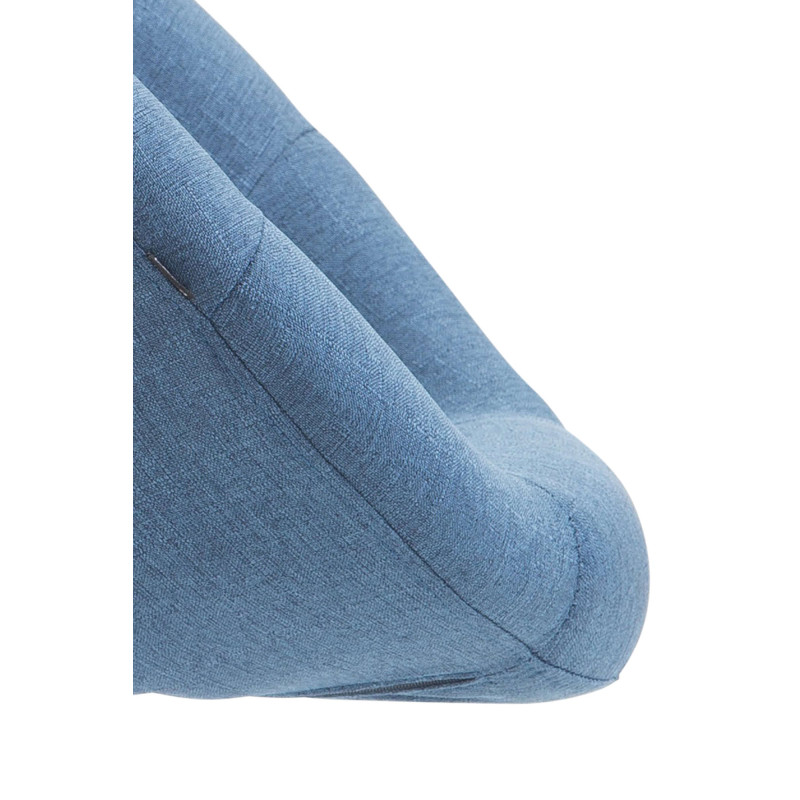 Tabouret de bar London V2, tissu noir bleu