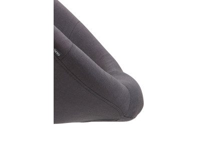 Tabouret de bar London V2, tissu : noir/gris foncé