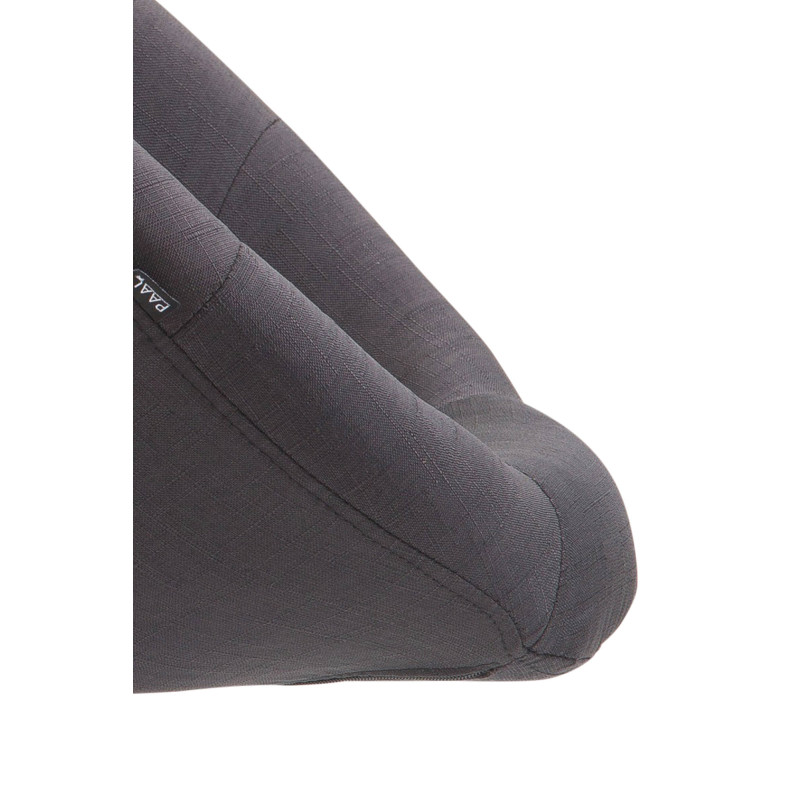 Tabouret de bar London V2, tissu noir gris foncé