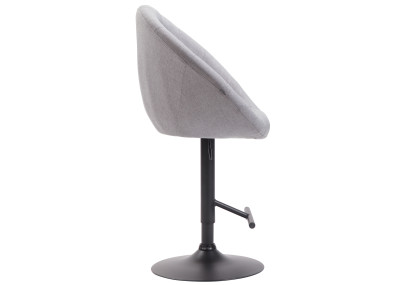 Tabouret de bar London V2, tissu, noir/gris