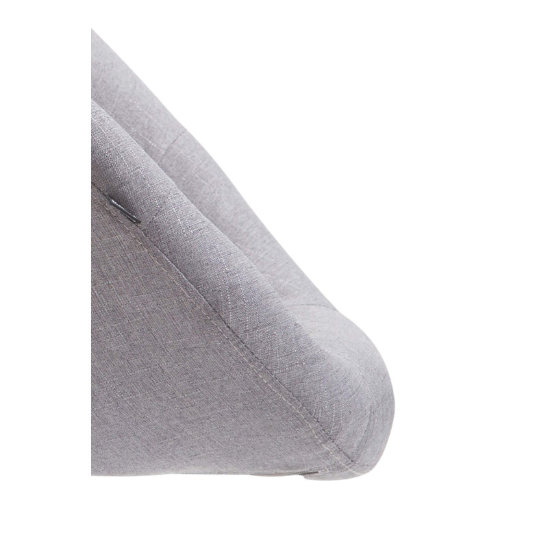 Taburete de bar London V2, tapizado en tela, negro/gris