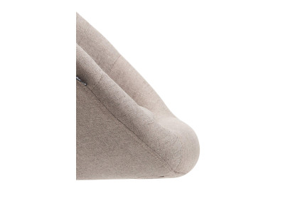 Tabouret de bar London V2, tissu, noir/taupe