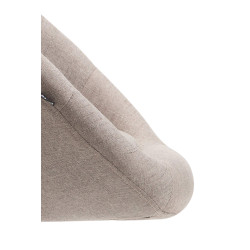 Tabouret de bar London V2, tissu noir taupe