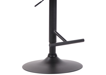 Tabouret de bar London V2, tissu, noir/taupe