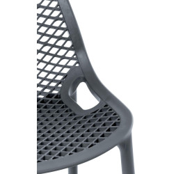 Juego de 2 taburetes de bar Air, gris oscuro