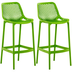 Conjunto de 2 banquetas de bar Air, verdes