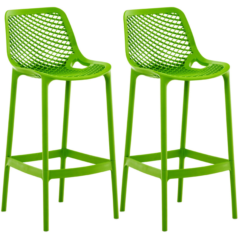 Lot de 2 tabourets de bar Air, verts