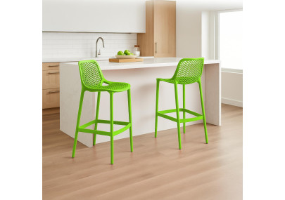 Conjunto de 2 banquetas de bar Air, verdes