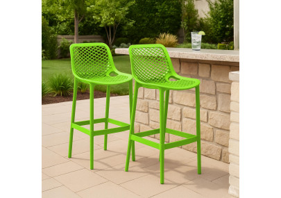 Lot de 2 tabourets de bar Air, verts