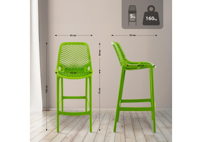Lot de 2 tabourets de bar Air, verts