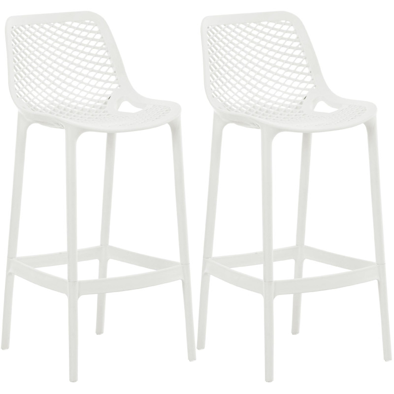Ensemble de 2 tabourets de bar Air blanc