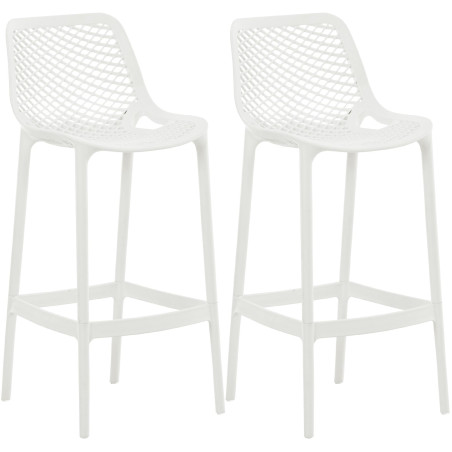 Lot de 2 tabourets de bar Air blancs