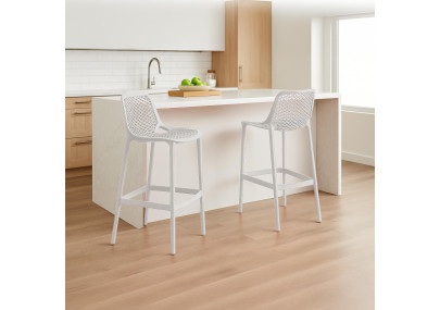 Lot de 2 tabourets de bar Air blancs