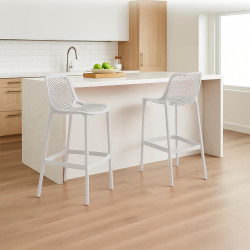 Ensemble de 2 tabourets de bar Air blanc