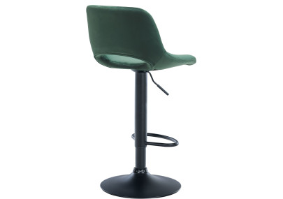 Ensemble de 2 tabourets de bar Camden en velours, noir et vert