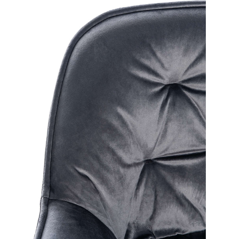 Sgabello da bar Gibson in velluto grigio scuro