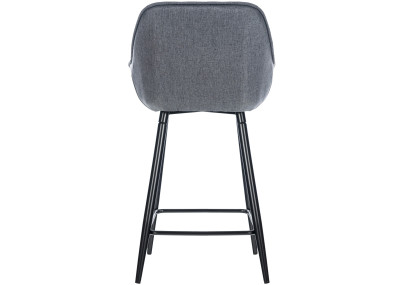 Taburete de bar Gibson, tela gris