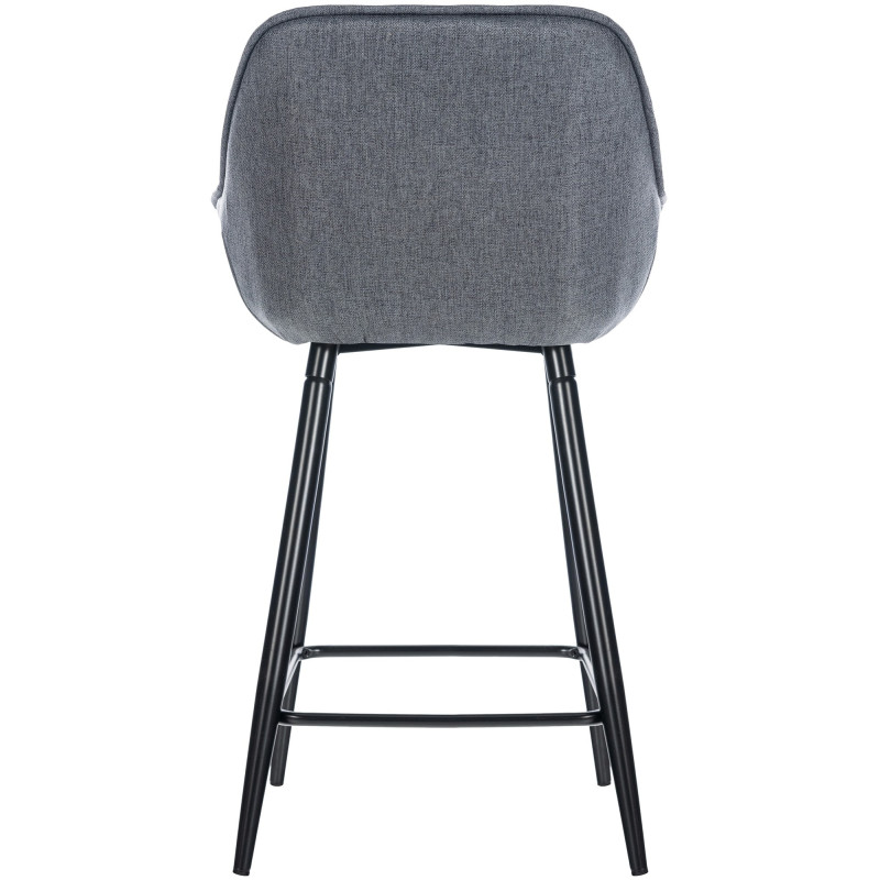 Tabouret de bar en tissu Gibson gris
