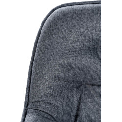 Tabouret de bar en tissu Gibson gris