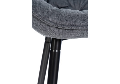 Sgabello da bar Gibson, tessuto grigio