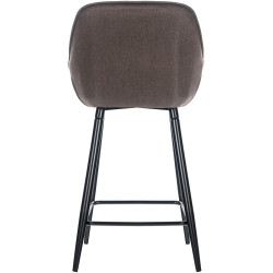 Tabouret de bar en tissu Gibson brun