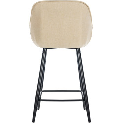 Tabouret de bar Gibson, tissu crème