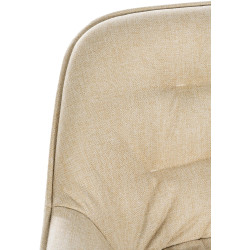 Tabouret de bar Gibson, tissu crème