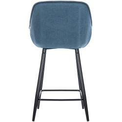 Banqueta de bar Gibson, tecido azul