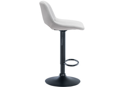 Lot de 2 tabourets de bar en velours Camden noir et gris clair