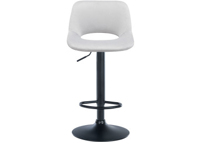 Lot de 2 tabourets de bar en velours Camden noir et gris clair