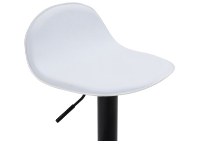 Tabouret de bar Lana V2, noir et blanc