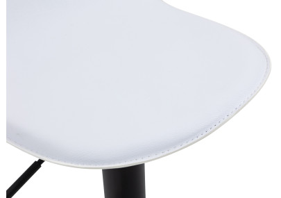 Tabouret de bar Lana V2, noir et blanc