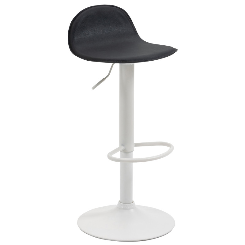 Tabouret de bar blanc Lana V2 noir