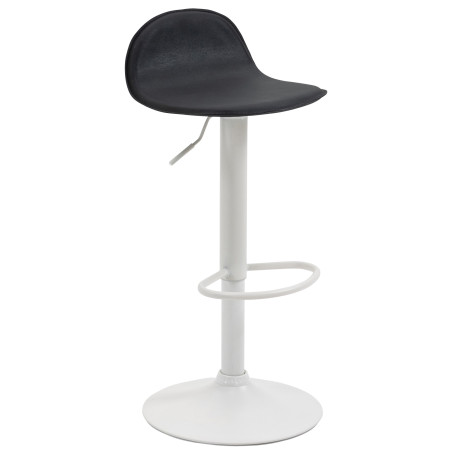 Tabouret de bar blanc Lana V2 noir