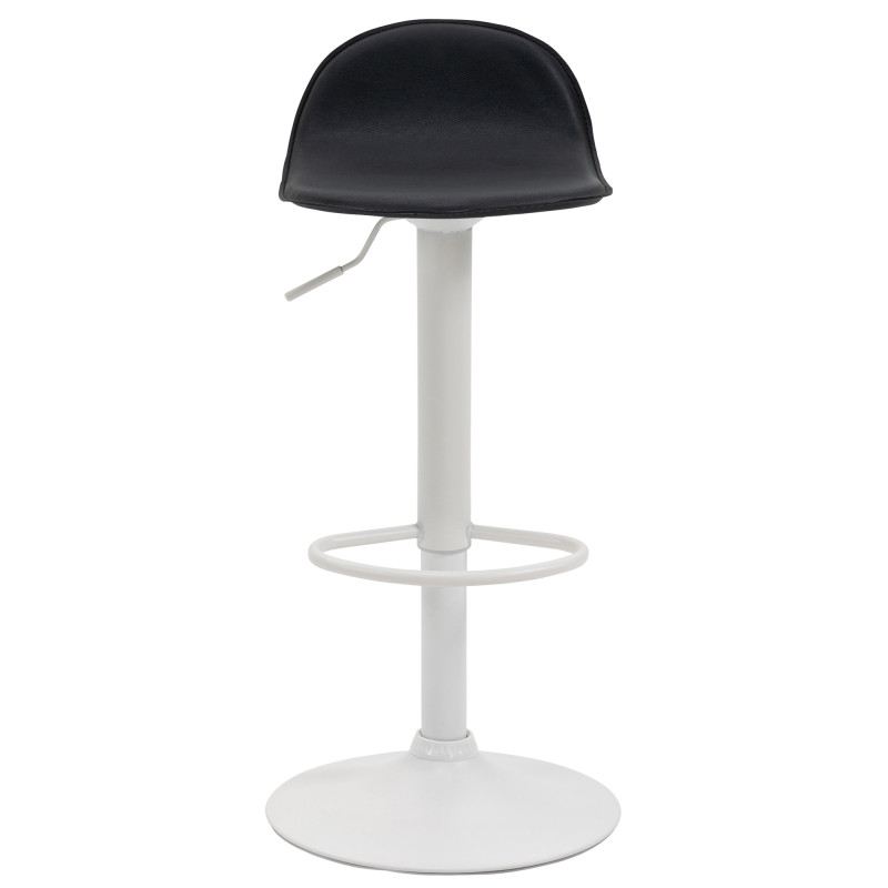 Tabouret de bar blanc Lana V2 noir