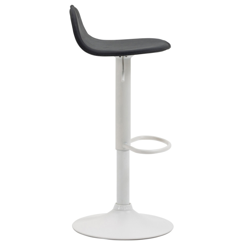 Tabouret de bar blanc Lana V2 noir