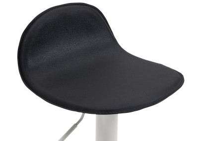 Tabouret de bar Lana V2, blanc/noir