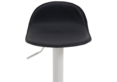 Tabouret de bar Lana V2, blanc/noir