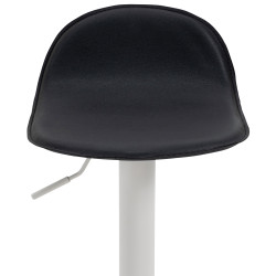 Tabouret de bar Lana V2, blanc/noir