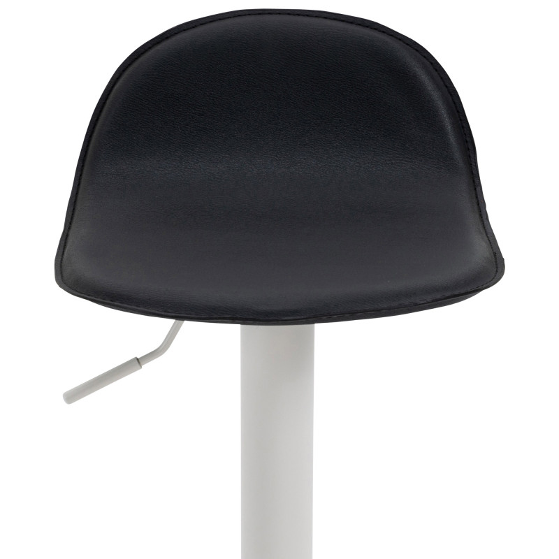 Tabouret de bar Lana V2, blanc/noir