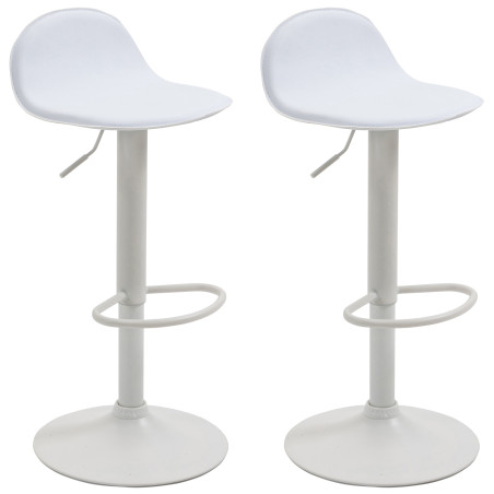 Set di 2 sgabelli da bar Lana V2 bianco bianco